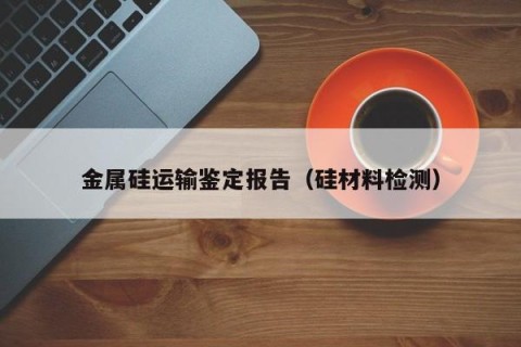 金属硅运输鉴定报告（硅材料检测）